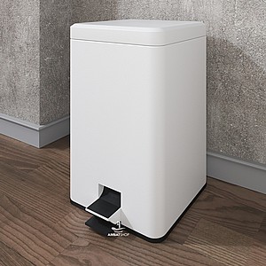 פח אשפה מרובע לבן 6 ליטר פח אשפה מרובע לבן 6 ליטר