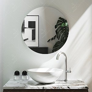 מראה בלגית עגולה ללא מסגרת קוטר 60 מראה בלגית עגולה ללא מסגרת קוטר 60