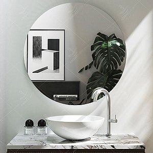 מראה בלגית עגולה ללא מסגרת קוטר 80 מראה בלגית עגולה ללא מסגרת קוטר 80